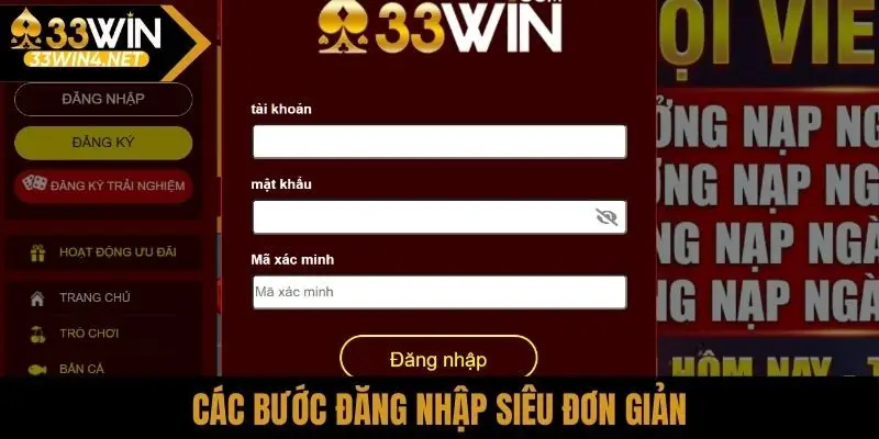 Các bước đăng nhập siêu đơn giản