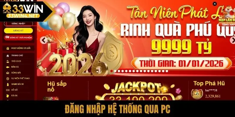 Đăng nhập hệ thống qua PC