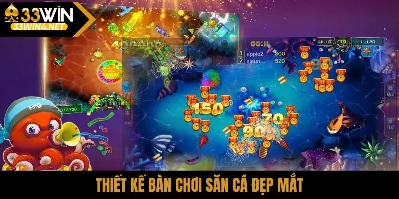 Thiết kế bàn chơi săn cá đẹp mắt